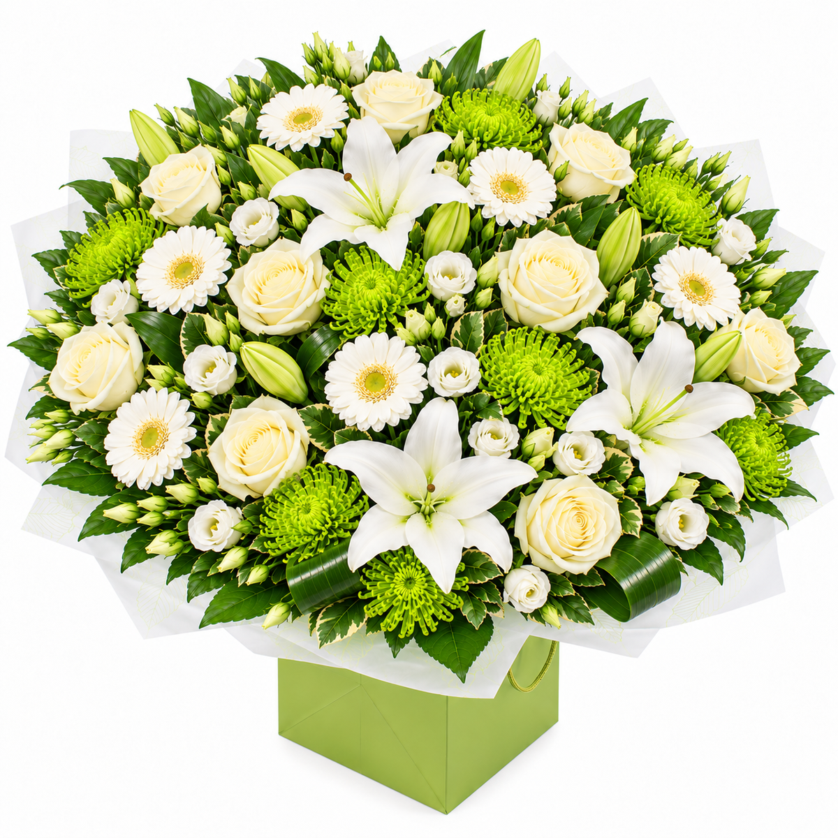 One in a Million — White & Green Bouquet