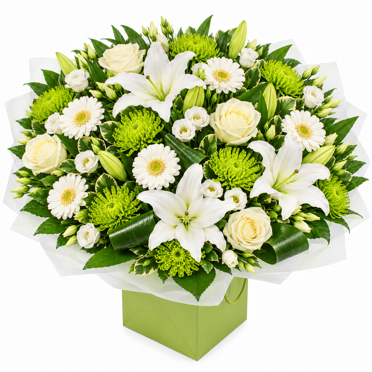 One in a Million — White & Green Bouquet