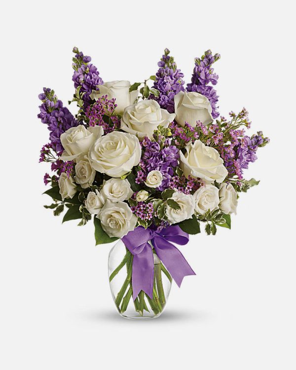 Ivory & Violet Rose Bouquet